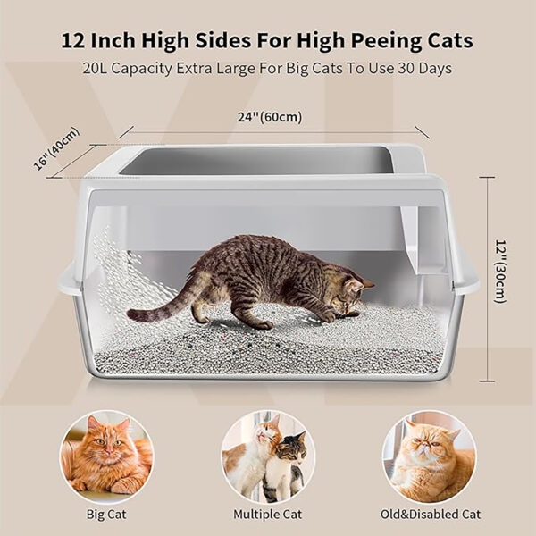 Stainless Steel Cat Litter Box - Image 5