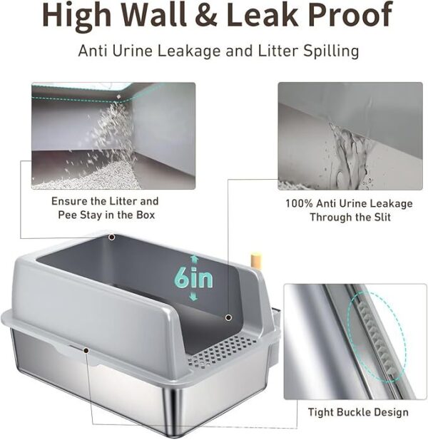 Stainless Steel Cat Litter Box - Image 9