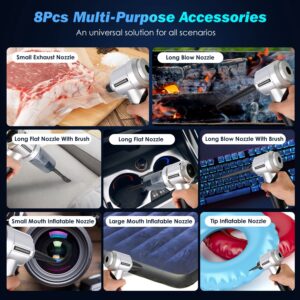 1Pc Cordless Car Vacuum Cleaner Portable Handheld Vacuum With 20000PA Suction Brushless Motor 3 Suction Levels Type-C Rechargeable Compressed Air Duster Blower For Home Car Camp Office