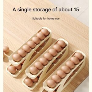 Household Kitchen Egg Storage Box Double-layer Slide Type Automatic Egg Carton For The Side Door Of A Large-capacity Refrigerator