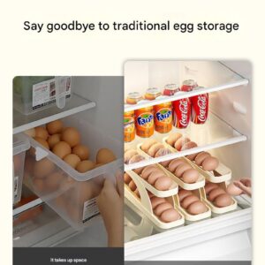 Household Kitchen Egg Storage Box Double-layer Slide Type Automatic Egg Carton For The Side Door Of A Large-capacity Refrigerator