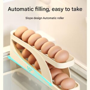 Household Kitchen Egg Storage Box Double-layer Slide Type Automatic Egg Carton For The Side Door Of A Large-capacity Refrigerator
